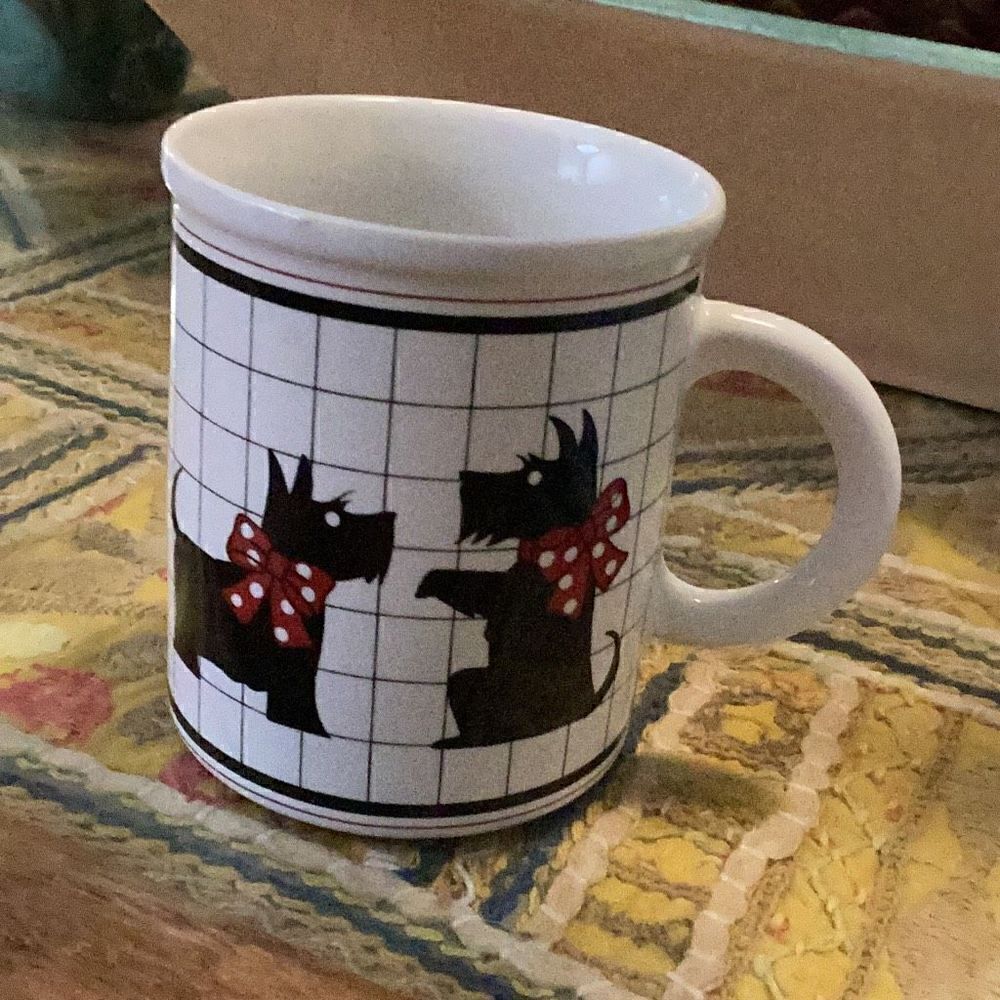 Vintage Tajimi Scottie Dog Coffee Mug Made in Japan 6.5 oz